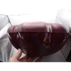 Tupperware Serving Center Chip n Dip Set Plum Burgundy Shimmer Flower 13 inch